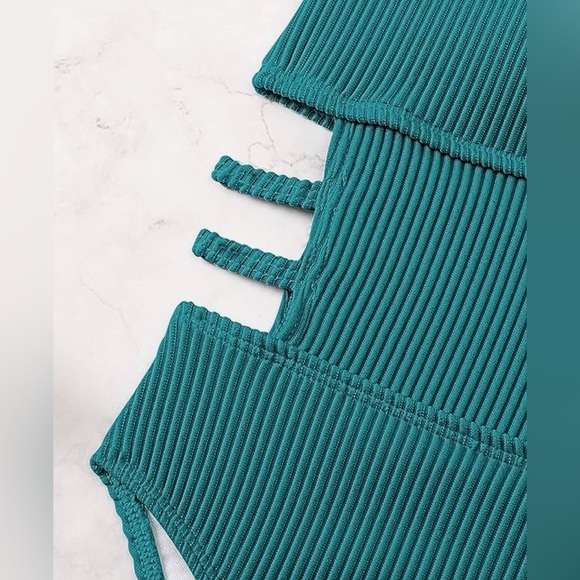 Women’s One Piece Swimsuit Ribbed - Picture 9 of 9